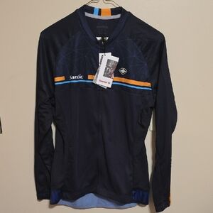 Santic Men's Navy Cycling Shirt